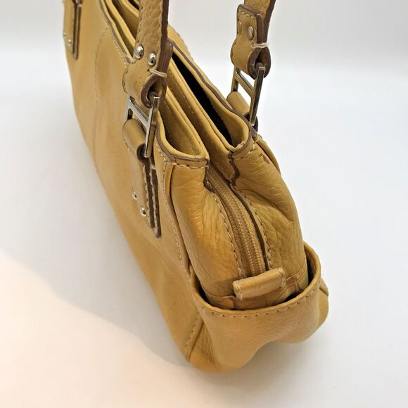 Vintage Fossil Mustard  Pebbled Leather Shoulder Bag with Key ZB9961 Authentic - Picture 8 of 11